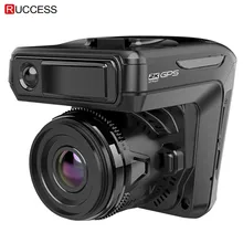 New 3 in 1 Car DVR Dash cam GPS 1296P Car Camera Dual Lens Video Recorder Dashcam Auto Registrator Anti Radar Russia Voice