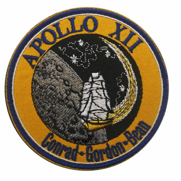 1 Piece APOLLO Mission Embroidery Decal Patch Astronaut DIY Spaceship Emblem Collage American Combat Outdoor Supplies Icon Badge - Цвет: G