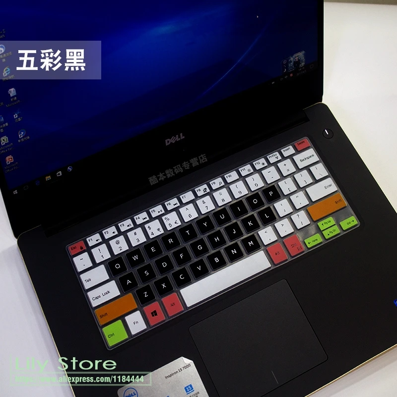 Силиконовый чехол для клавиатуры DEll Inspiron 15 6 &quotDell 7000 5578 5579 7560 7569 7570 7572 7573|Чехлы
