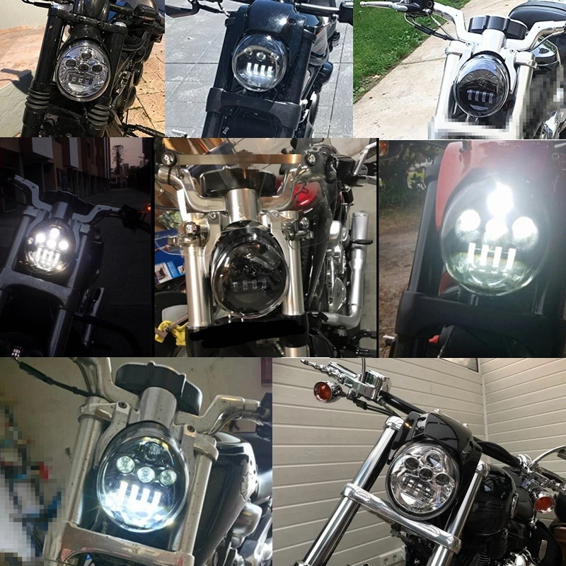 DOT E9 мотоциклетная алюминиевая черная фара для Harley V Rod VROD VRSCA VRSC фара VRSC/V-ROD мотоциклетная светодиодный фара