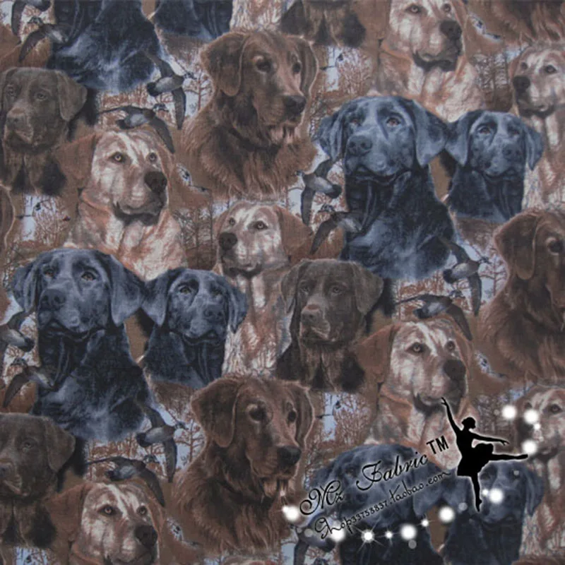 

104cm Width Dog Fabric 100%Cotton Fabric Group Dogs Print Fabric Sewing Material DIY Patchwork Women Clothing Dress Quilting