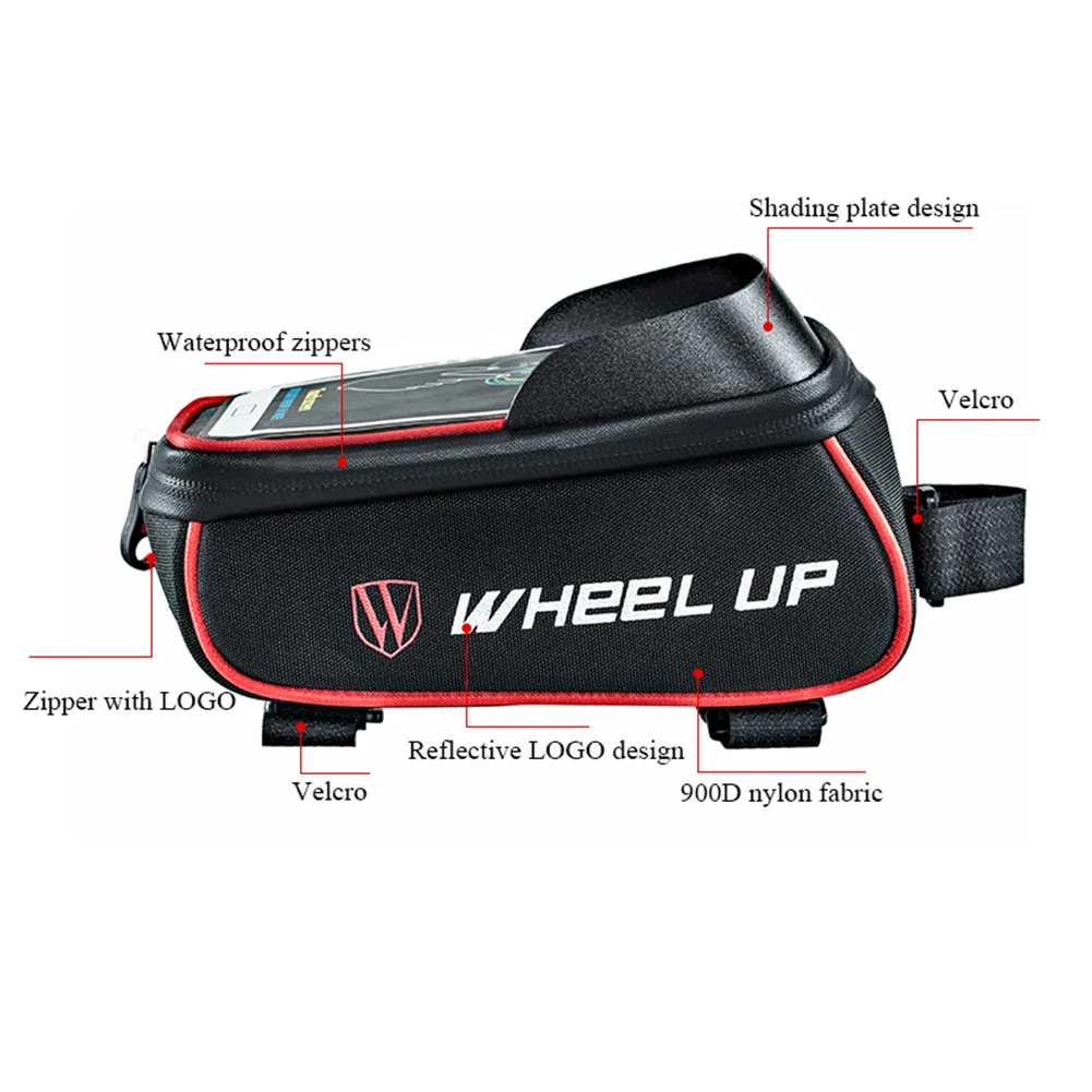 Best Waterproof Bicycle Bag Basket Pannier Frame Tube Handlebar Bag High Sensitive Touch Screen Double Zipper Cycling Bags 3