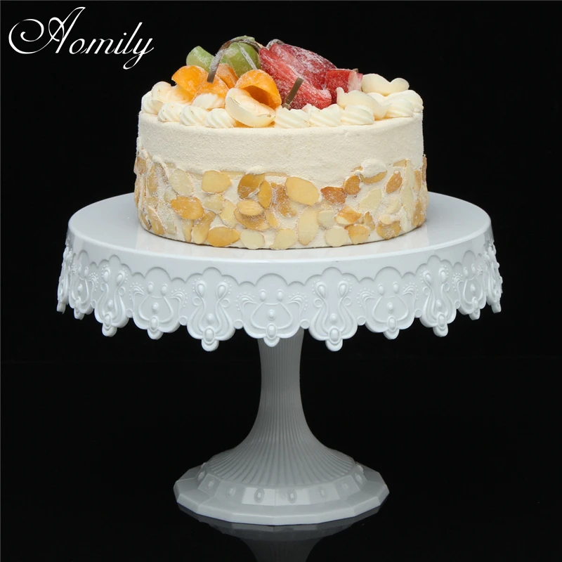 

Aomily Plastic Cake Stand Round Cake Shelf Rack Holder For Wedding Party Cake Dessert Serving Tools Decoration European Style