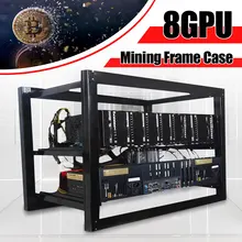 8GPU Dual power Mining Case Open Air Rig Push-pull Miner Frame for 8 GPU ETC BTH Ethereum New Computer Mining Case Frame Server