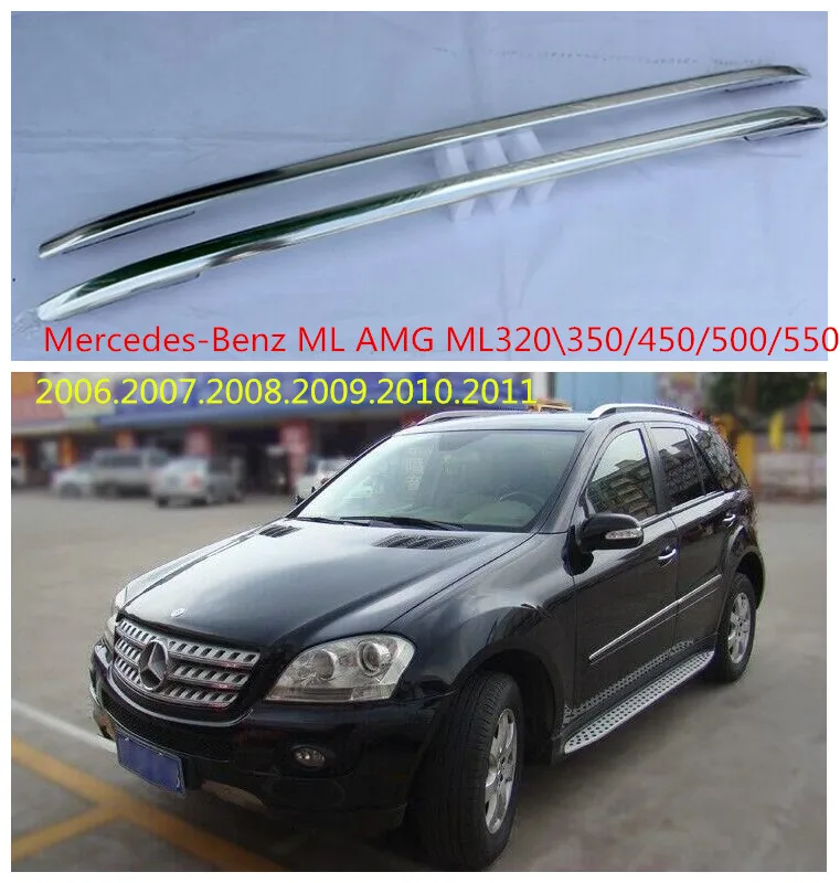 رفوف الأمتعة رف سقف السيارات لمرسيدس بنز ml amg ml320 350/450/500/550 2006-2011 عالية الجودة الألومنيوم سيارة الملحقات رفوف الأمتعة رف سقف السيارات لمرسيدس بنز ml amg ml320 350/450/500/550 2006-2011 عالية الجودة الألومنيوم سيارة الملحقات