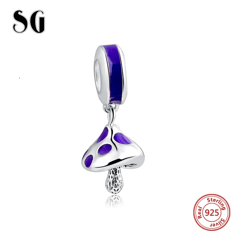 

Charms 925 Sterling Silver Mushroom Fit Original Pandora Bracelet Berloques Authentic sterling silver Jewelry for women Gifts