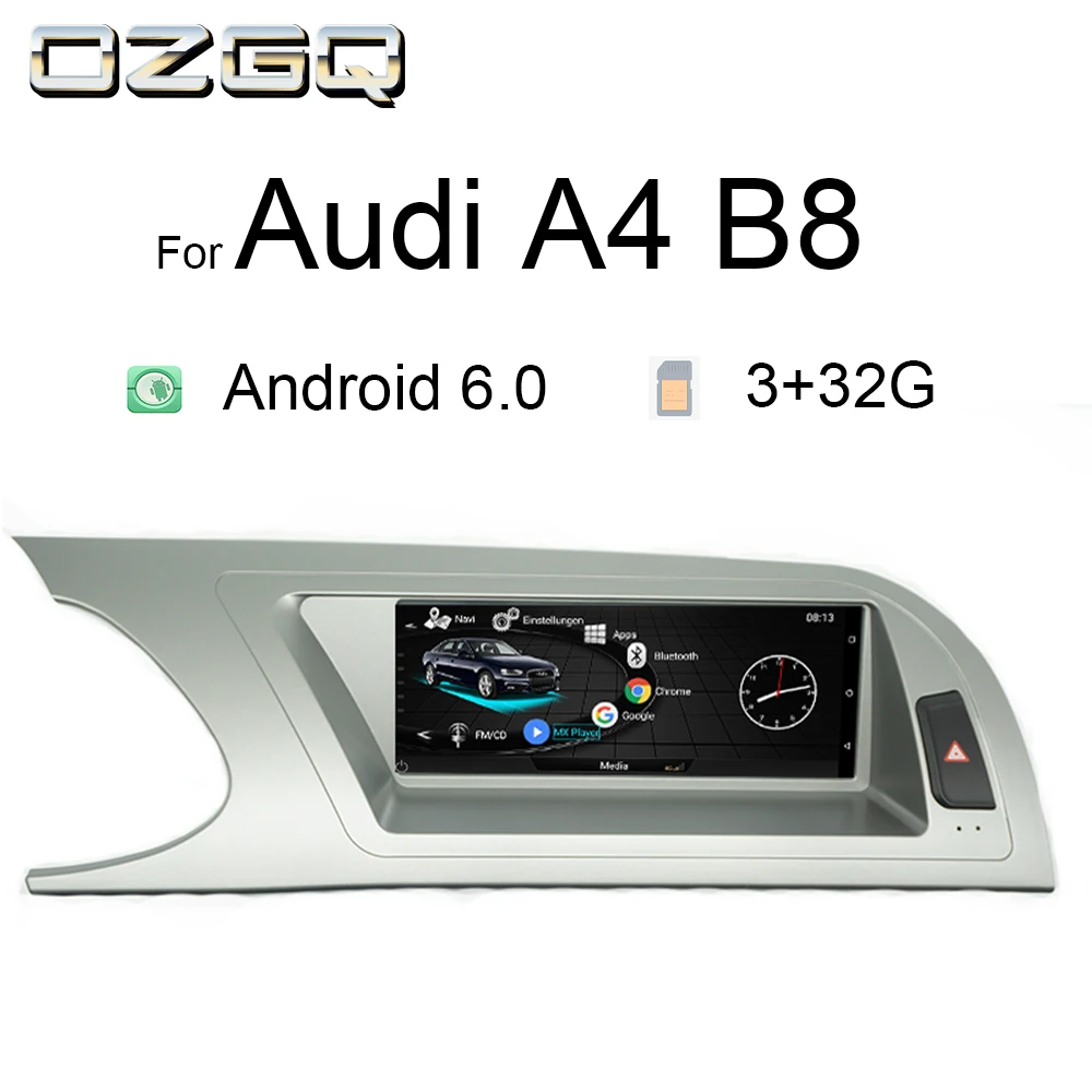 OZGQ автомобильный монитор аудио Android сенсорный экран радио для Audi мультимедиа концертная симфония 3g MMI 2009- A4 B8 S4 A5 S5 головное устройство