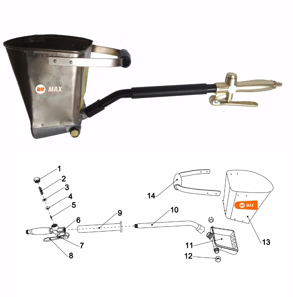 Светильник Воздушный Распылитель для штукатурки, раствор распылитель, штукатурка бункер пистолет, цементный распылитель пистолет