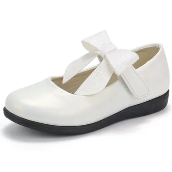

Nwe Girls Shoes For Party Wedding Bow Princess Leather Shoes Big Kids 2019 Shoe Student Child1 2 3 4 5 6 7 8 9 10 11 12 Year Old