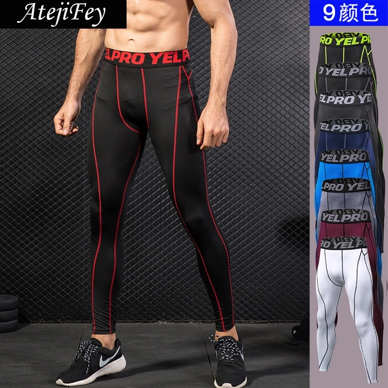 

AtejiFey Men Yoga Pants Running Sports Compression Tights Underwear Fitness Gym Jogging Basketball quick dry Training Pant