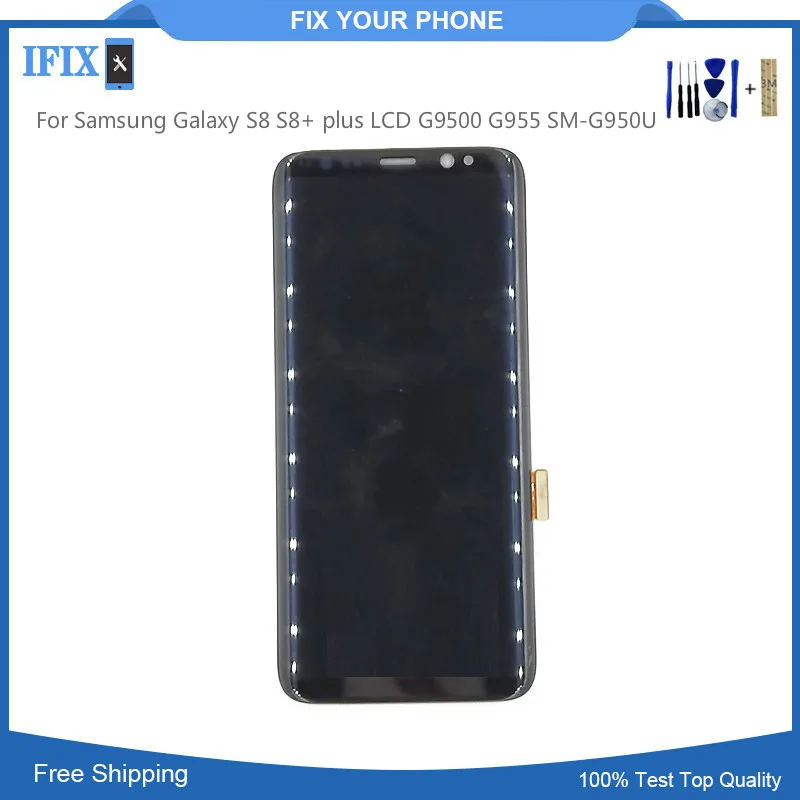 100 шт./лот Super Amoled для Samsung Galaxy S8 + plus LCD G9500 G955 SM G950U OLED дисплей кодирующий