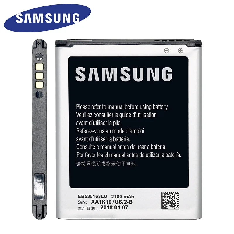 

Original Samsung EB535163LU for Samsung I9082 Galaxy Grand Duos i9080 i9168 i9060 i879 i9118 Neo+ Replacemt Battery 2100mAh