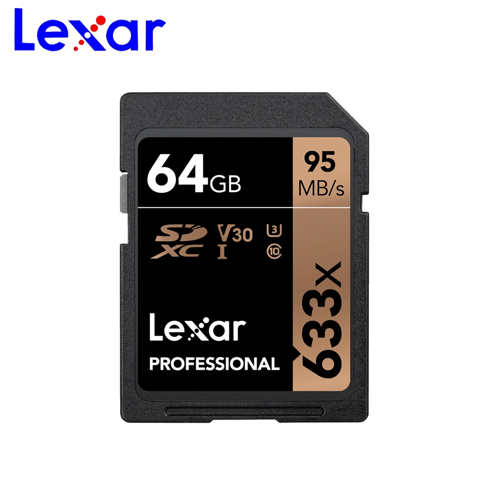 Карта памяти Lexar 95 м/с SDXC 32 Гб 64 Гб 128 ГБ sd-карта U1 SDHC класс 10 U3 256G 512G 1T карта памяти для видеокамеры 1080p 3D 4K
