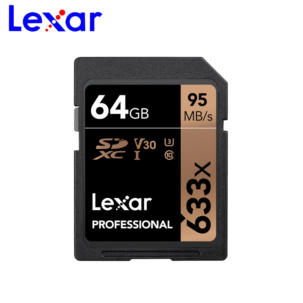 Карта памяти Lexar 95 м/с SDXC 32 Гб 64 128 ГБ SD карта U1 SDHC Class10 U3 256G 512G 1T для видеокамеры 1080p 3D