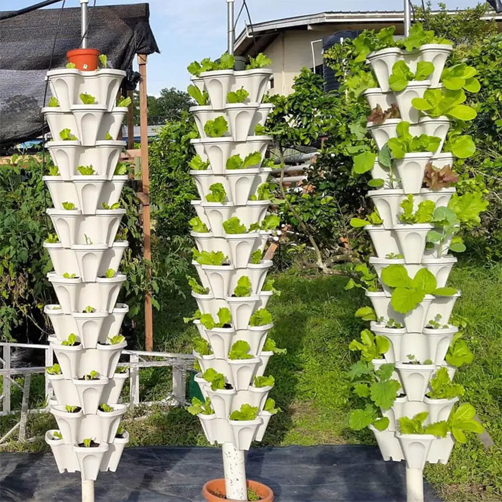 Adeeing Stack-up тип стереоскопический цветочный горшок клубника растение горшок для цветов декоративные овощи