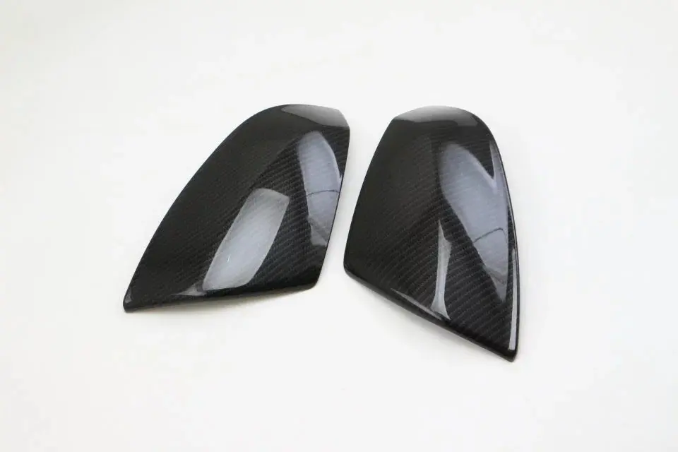 Carbon Fibre Для Audi Q7 зеркала заднего вида крышка наклейки с блестками, декоративный Авто стиль, 2 шт - Название цвета: Carbon Fibre