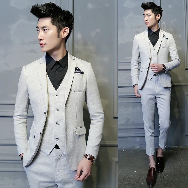 2016 the new trend of Korean men's suit British style gentleman groom ...