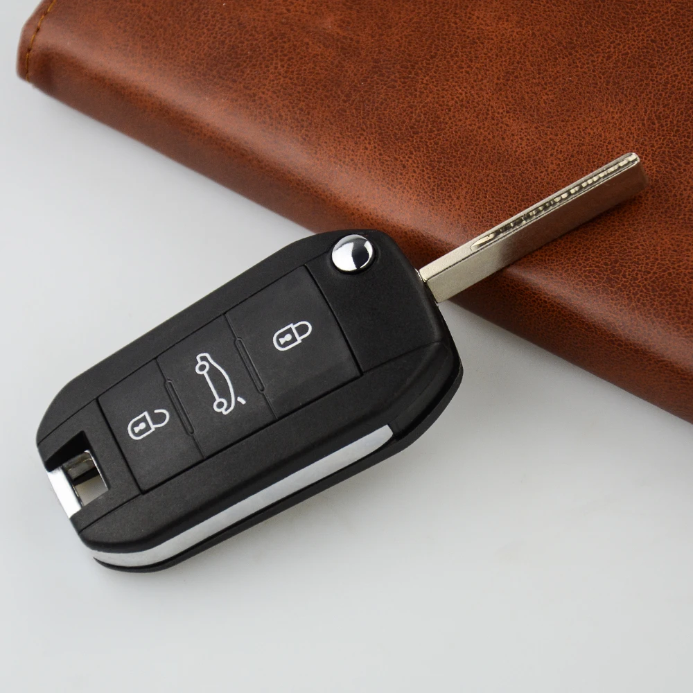 OkeyTech оригинальный автомобильный корпус ключа для Peugeot 208 308 508 3008 5008 3 пуговицы