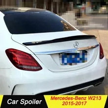 Углеродное волокно черный задний багажник спойлер для Mercedes Benz W205 C180 C200 C260 автомобильное украшение в виде хвостового крыла