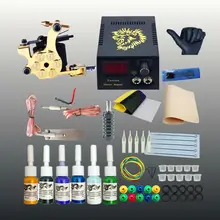 Татуировки Machine Gun Цвета чернил черный лайнер иглы для затенения Питание одноразовые татуировки аксессуары