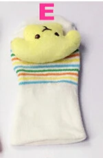 Противоскользящие носки-тапочки унисекс для малышей Детское милое симпатичное животное для мальчиков и девочек, нескользящие носки для прогулок, скидка 20 - Цвет: E