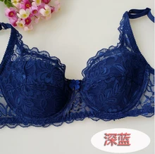  Free Shipping Fashion New Sexy Ladies Sexy Underwear Full Coverage Minimizer Non Padded Lace Sheer Bra 9 Color 34-40 AB Cup 