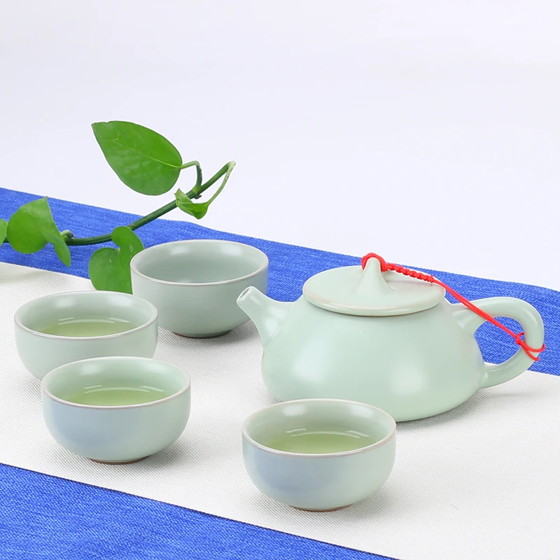 Ceramic Kung Fu Tea Cups Set Portable Household Small, Simple Tea Pot