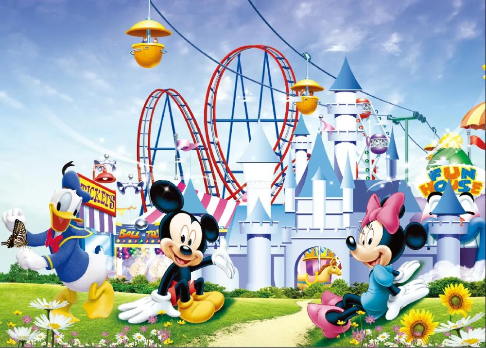 

SHENGYONGBAO Art Cloth Custom Photography Backdrops Props Mickey Mouse theme Digital Photo Studio Background NHSHD-10121