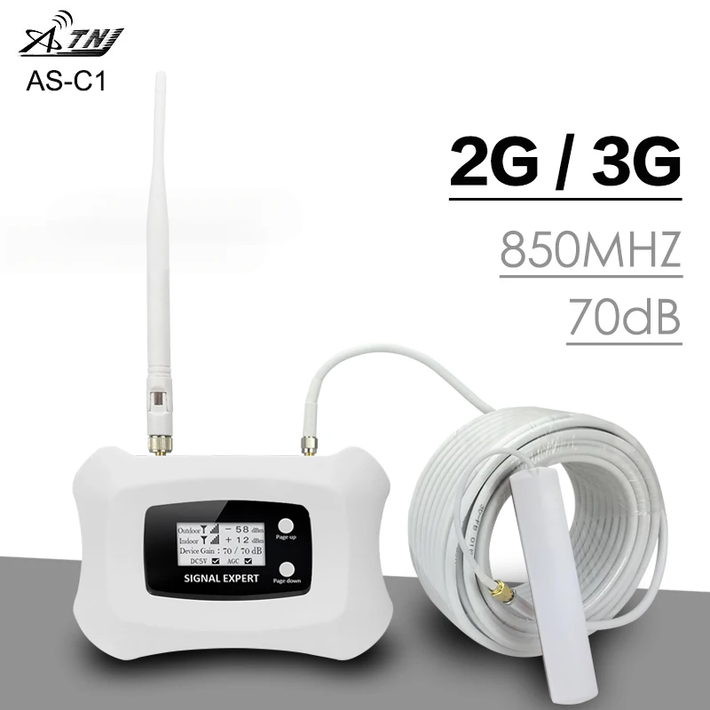 200 sqm ATNJ 3G CDMA 850MHz Cellular Signal Amplifier 70dB Gain GSM 850 Moblie Phone Repeater 2G 3G Smart Signal Booster Kit 200 sqm ATNJ 3G CDMA 850MHz Cellular Signal Amplifier 70dB Gain GSM 850 Moblie Phone Repeater 2G 3G Smart Signal Booster Kit