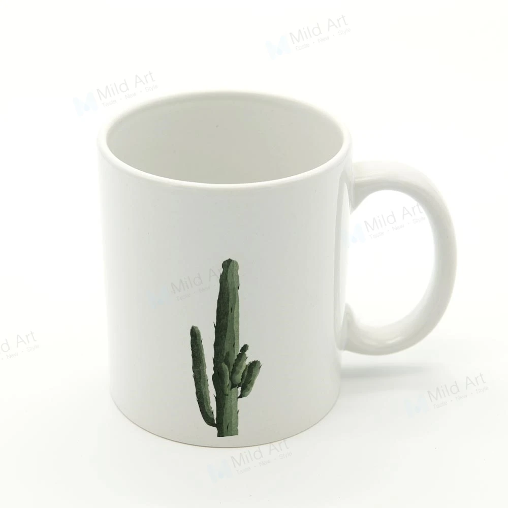 Минималистичный скандинавский стиль зеленое растение кактус Кухонные керамические стаканчики для воды креативный персонализированный подарок на заказ кофейные чайные пивные кружки набор