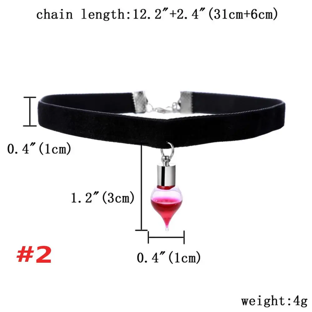 Винтажные вечерние ожерелье с кулоном кабошон в форме бутылки Капель крови на Хэллоуин