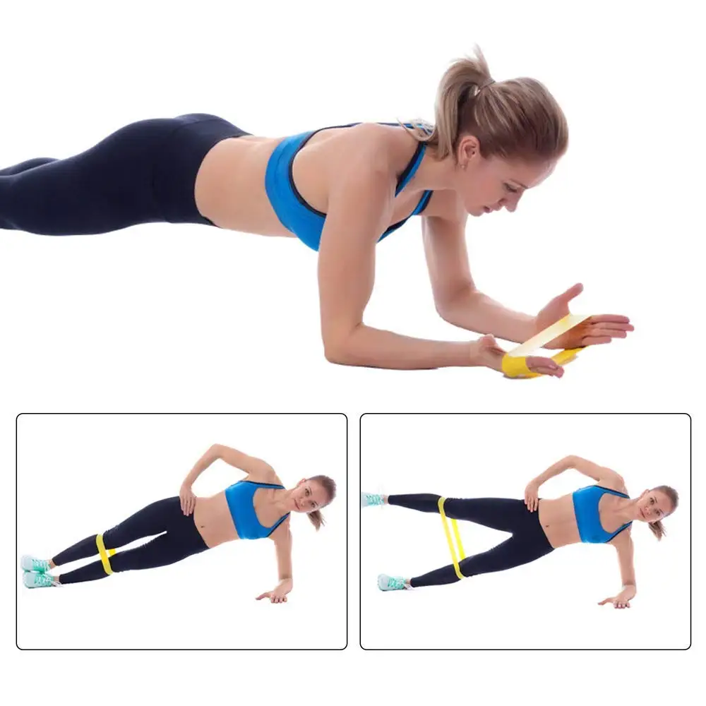 5 уровней резинки эластичные фитнес-резинки Петля 60 см фитнес-браслет для упражнений Йога тренировки 0,35 мм-1,1 мм