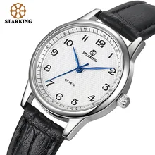 STARKING Brand Women Japanese Quartz Movement Fashion Black Leather strap Vintage Ladies Wrist Watch BL0908