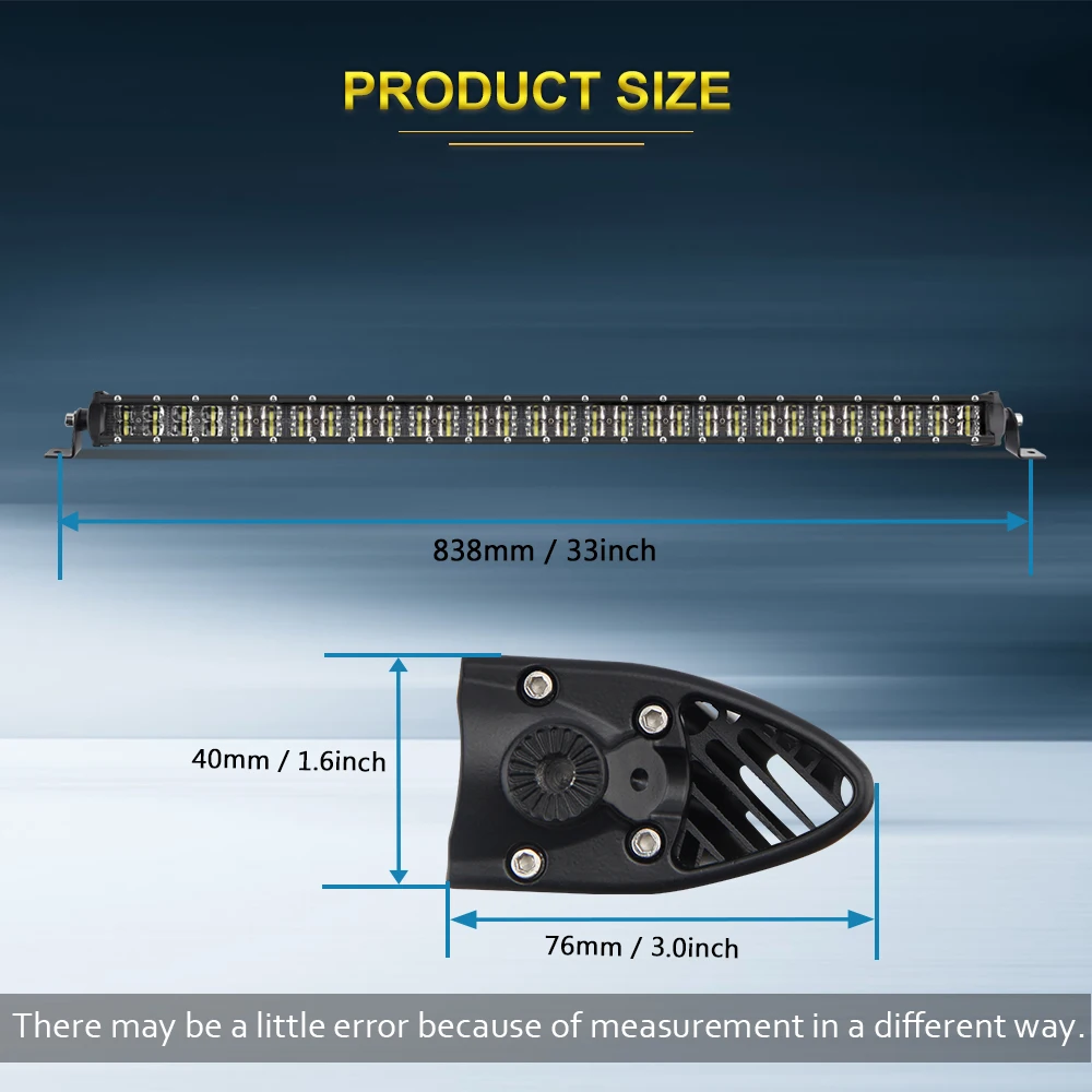  CO LIGHT 6D Led Light Bar 12V 180W Offroad Led Bar 32inch Spot Flood Combo Led Beam Work Light 4x4  - 32963957395