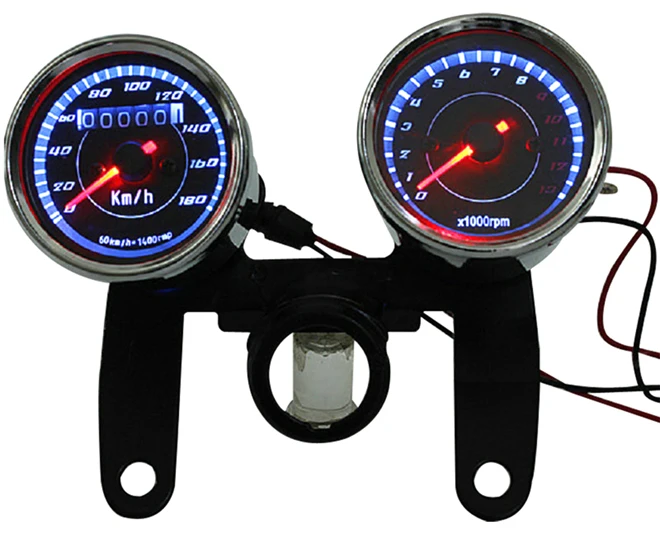Medidor com Suporte Rpm Universal Motocicleta Tacômetro Odômetro Velocímetro Preto 180 km - h 13000 11 Automóveis e motos