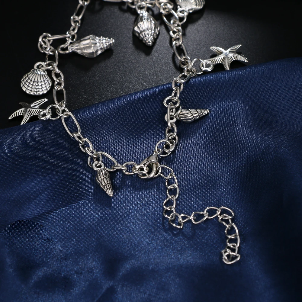 Vintage Star Pendant Anklets Women Ankle Bracelets