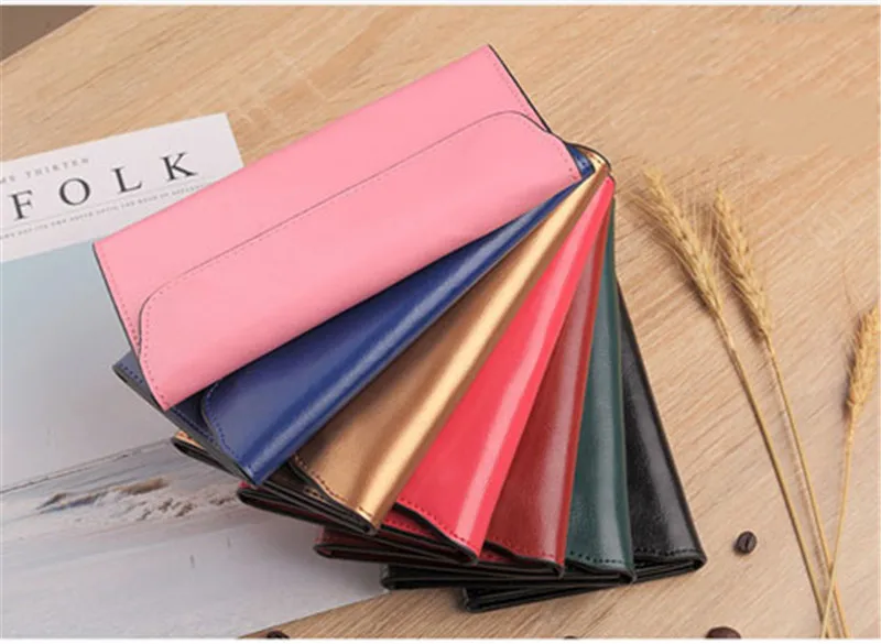 Women'S Genuine Leather Wallet Women Long Purse Clutch Money Phone Card Holder Female Wallet Soft Leather Carteira Feminina 2018 main (2)