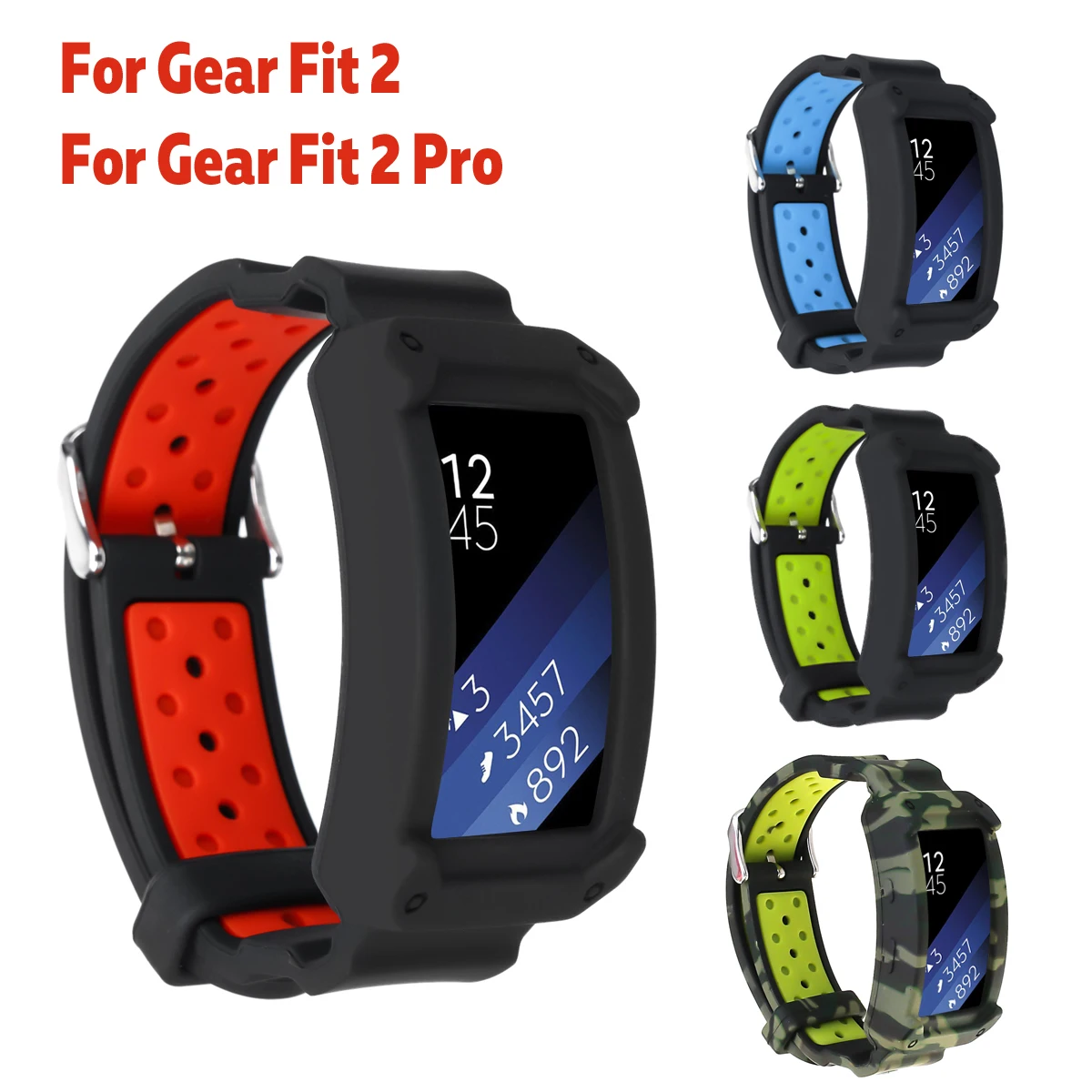 Силиконовый ремешок для часов, сменный ремешок для samsung gear Fit 2 SM-R360/Fit2 Pro R365, ремешок для наручных часов