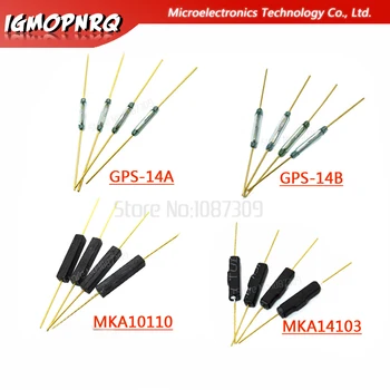 

10pcs Reed Switch Plastic Type GPS-14A GPS-14B MKA10110 MKA14103 2*14MM Anti-Vibration Damage Magnetic Switch