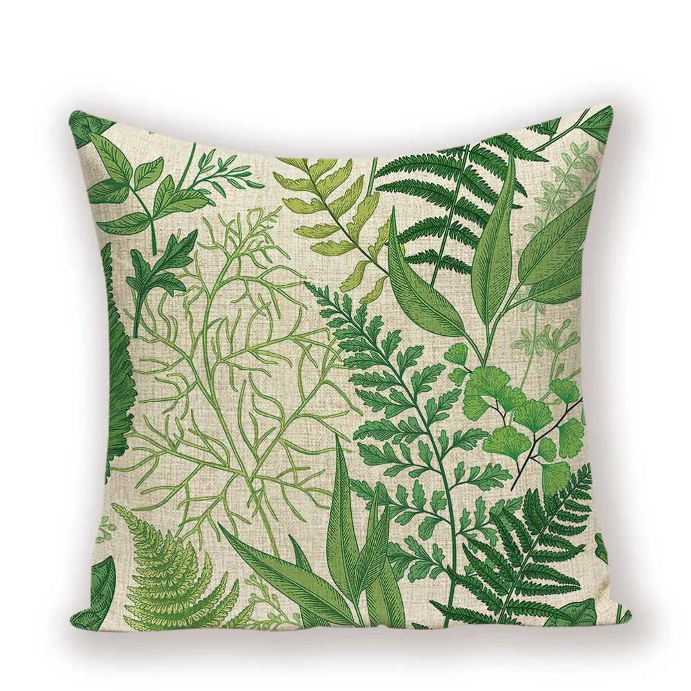 Тропические джунгли, декоративные подушечки для дома, для дивана, растения, цветы, наволочки, зеленые весенние наволочки, высокое качество, наволочки, чехол