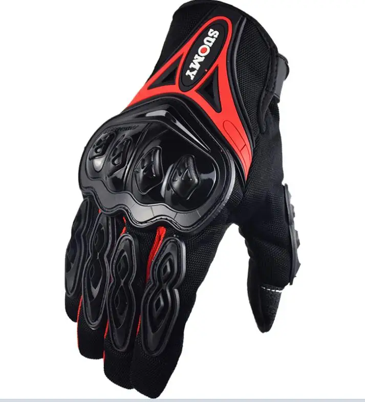 Сенсорный экран Suomy moto rcycle перчатки гоночные Luva moto queiro Guantes moto cicleta Luvas de moto перчатки для велоспорта - Цвет: Красный