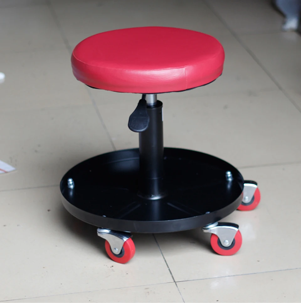 

Red Car wrap application small seat,adjustable height reference sooper Atmospheric Perssure Swivel Chair with wheels MX-603