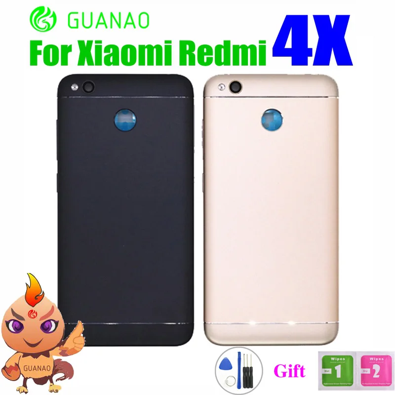 

Original Rear Back Housing For XIAOMI Redmi 4X Back Cover Battery Door with Volume Power Button Camera Lens Replacement Parts
