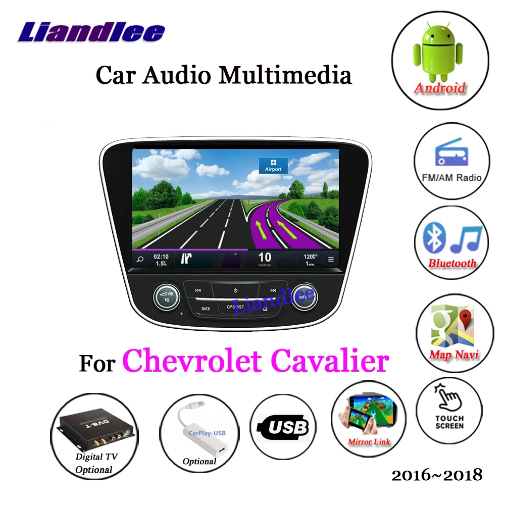 Cheap Liandlee Android For Chevrolet Cavalier Sedan 2016~2018 Stereo Radio Carplay Camera TV BT Wifi GPS Navi Navigation Multimedia 2