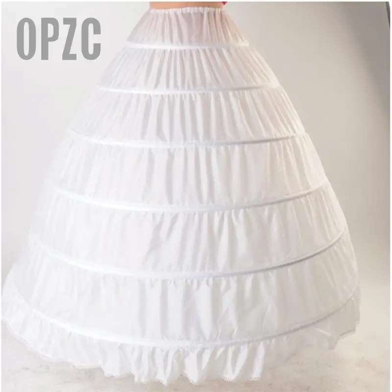 

Lace Edge 6 Hoop Petticoat Underskirt For Ball Gown Wedding Dress 110cm Diameter Underwear Crinoline Wedding Accessories