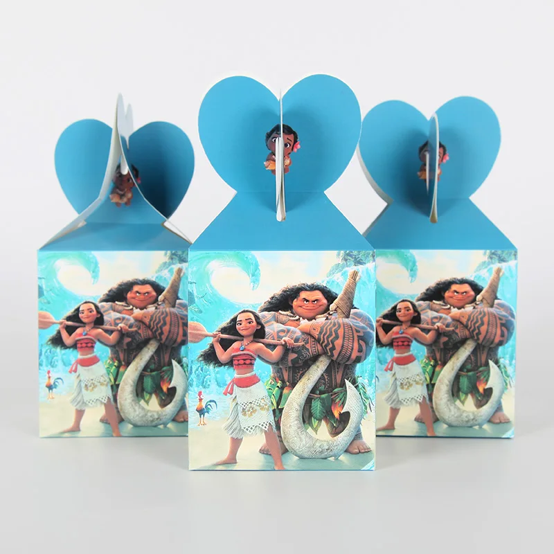 

Moana Maui Candy Box Gift box Kids Happy Birthday Party Decoration Supplies Baby Shower Party Favors 18pcs/lot