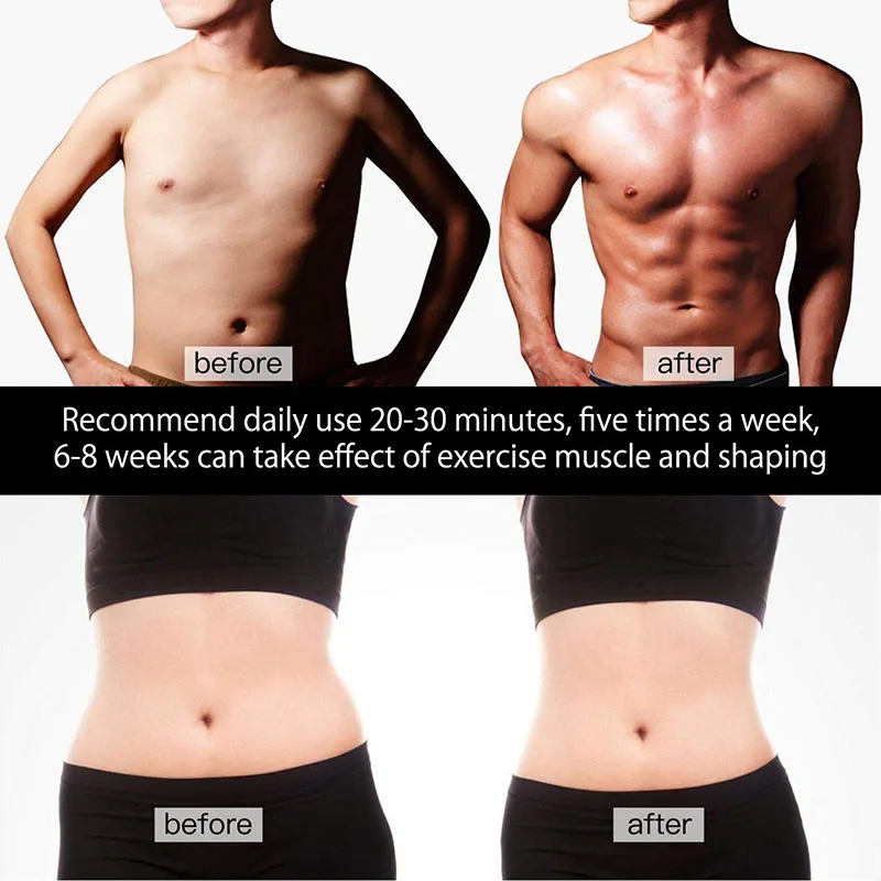 Vibration Sweat Belt Abdominal Muscle Toner EMS Electronic Stimulator Fitness Massager Waist Trimmer Support Slimming Body Home