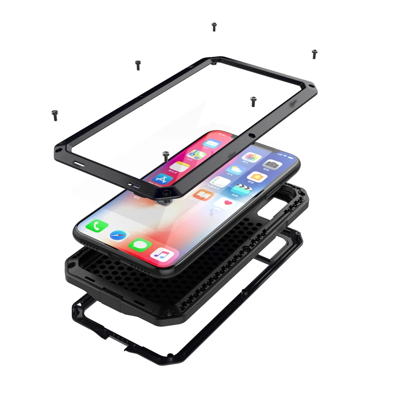 Сверхмощный защитный чехол для iPhone XS Max XR 8 7 6 6S Plus Doom Металлические противоударные