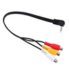 High Speed 90degree 3.5 mm Male Jack To 3 RCA Female Plug Adapter Audio Converter Video AV Cable Wire Cord ► Photo 3/6