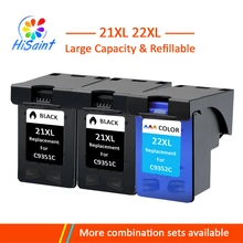 Hisaint 2BK 1 Color 21XL 22XL Refilled Ink Cartridge Replacement for HP 21 and 22 for HP Deskjet 3915 1455 F2100 F2280 F4180 Hisaint 2BK 1 Color 21XL 22XL Refilled Ink Cartridge Replacement for HP 21 and 22 for HP Deskjet 3915 1455 F2100 F2280 F4180